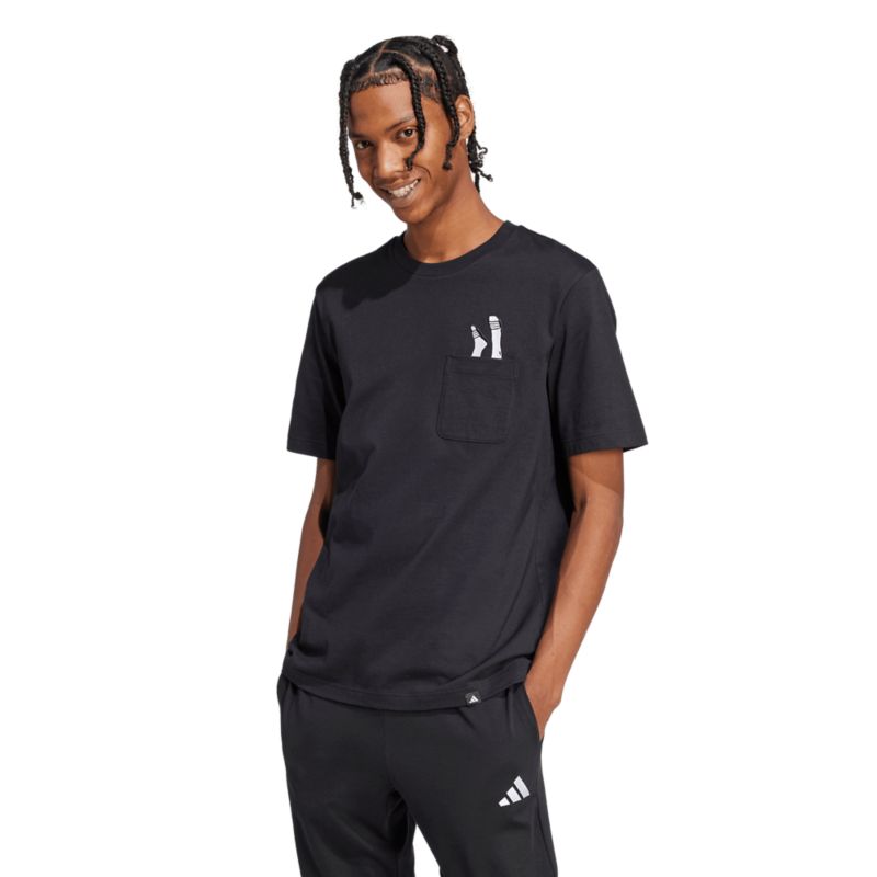 Adidas Lounge Slides Graphic Pocket Tee T-Shirt