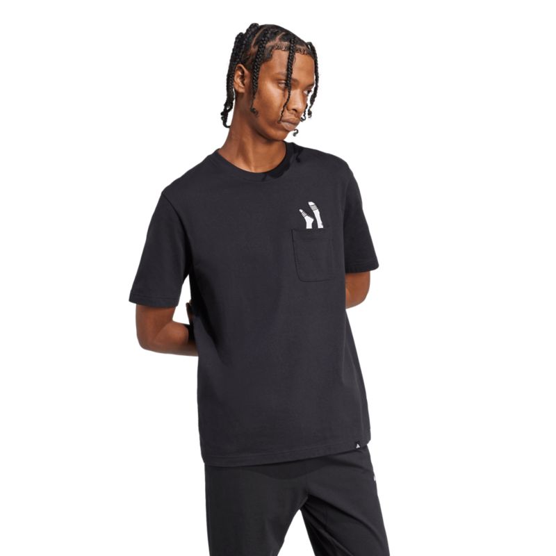 Adidas Lounge Slides Graphic Pocket Tee T-Shirt