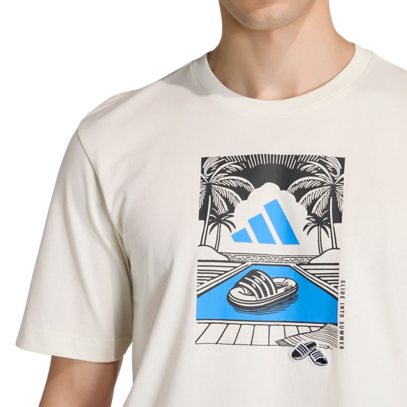 Adidas Summer Slides Relax Graphic Tee T-Shirt