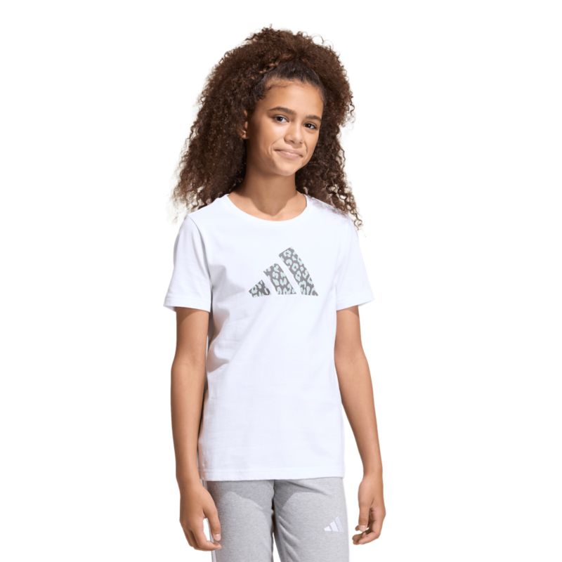 Adidas Junior Girls Animal Print Graphic Tee T-Shirt