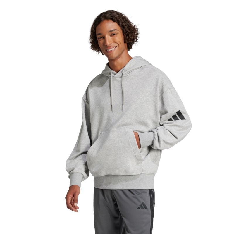 Adidas Essentials 3-Stripes Logo French Terry Hoodie Pullover