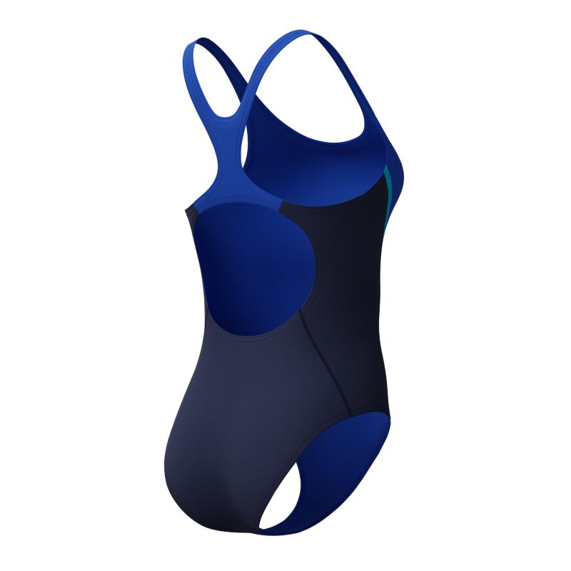 Speedo Solid Splice Medalist One Piece Badeanzug