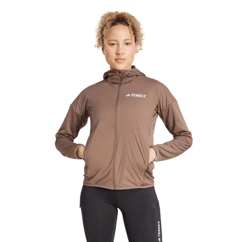 Adidas Terrex Terrex Xperior CLIMAWARM+ Wind Light Fleece Hooded Jacket Wanderjacke