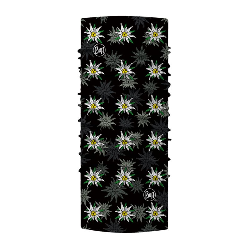 Buff ORIGINAL ECOSTRETCH EDELWEISS BLACK Schlauchschal